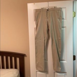 Topman Light Khaki 36x34 Stretch Skinny Chino